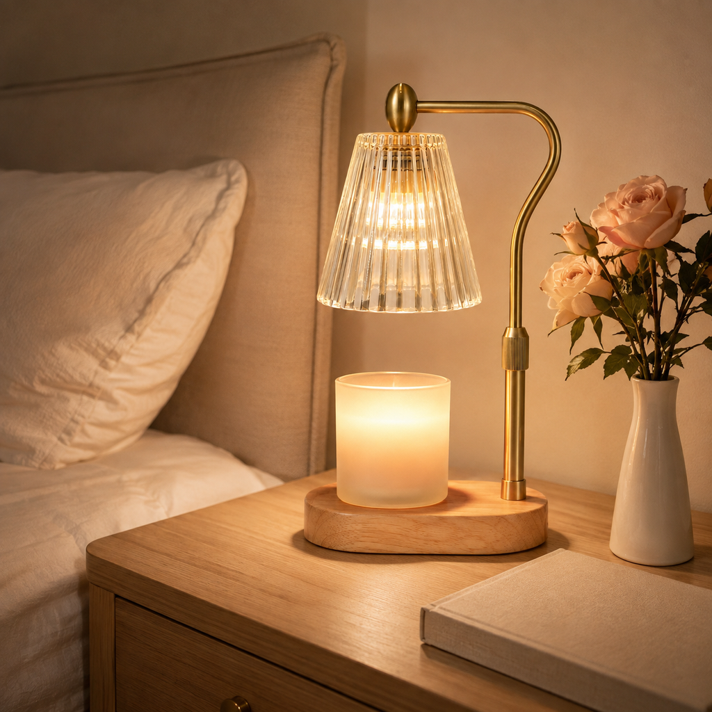 The Fluted Glass Candle Warmer Lamp