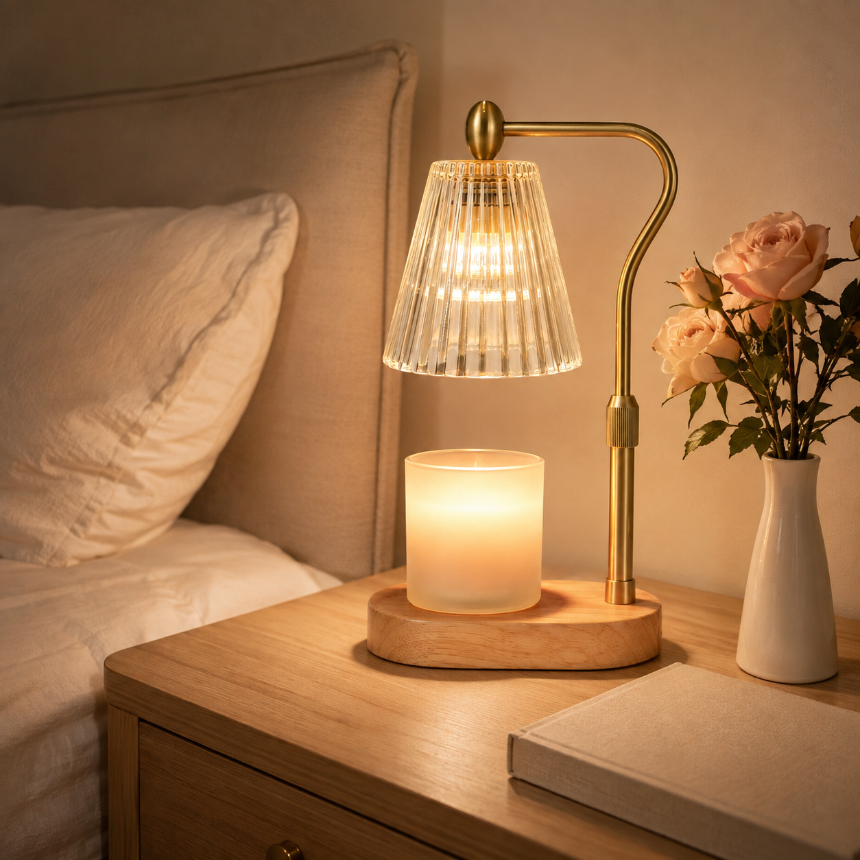 The Fluted Glass Candle Warmer Lamp