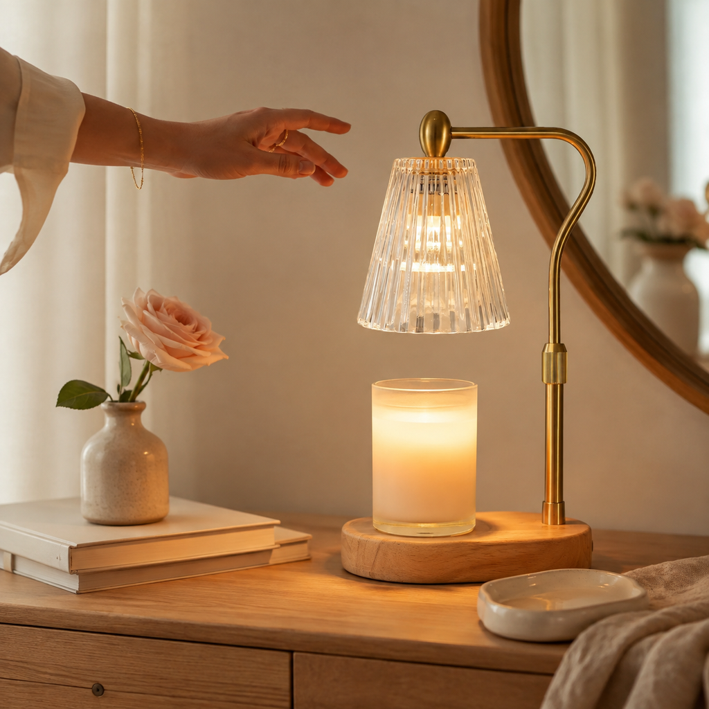 The Fluted Glass Candle Warmer Lamp