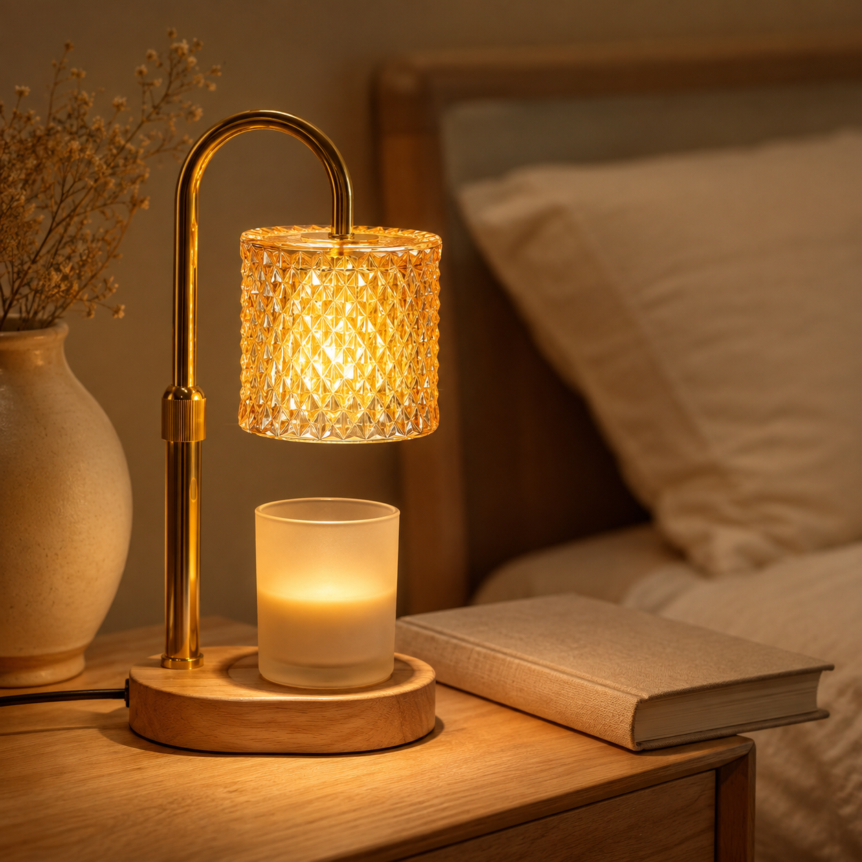 The Solid Wood Candle Warmer Lamp