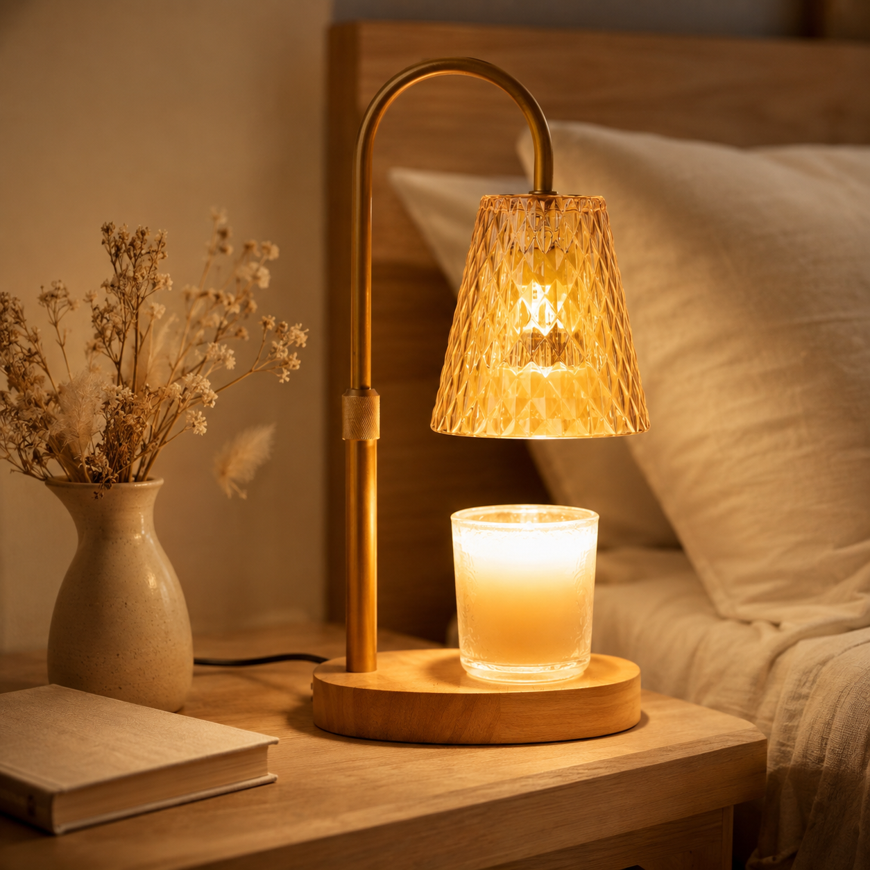 The Rattan Candle Warmer Lamp